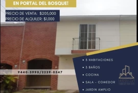 Venta de Townhouse Portal del Bosque Tegucigalpa