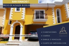 Alquiler de Casa Residencial San Ignacio Tegucigalpa